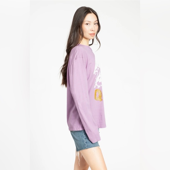 Daydreamer Queen Glitter Crest Longsleeve Purple M - Picture 2 of 7